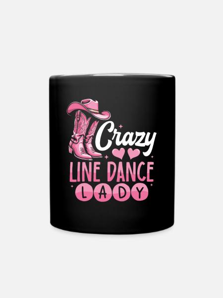 Line Dance Country Musik Cowboy Linedance - Tasse einfarbig - Schwarz