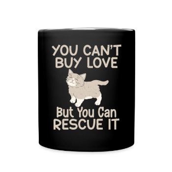 Cadeaux de sauvetage de chat - Mug uni - noir - Devant
