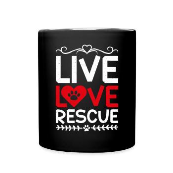 Cadeaux de sauvetage de chat - Mug uni - noir - Devant