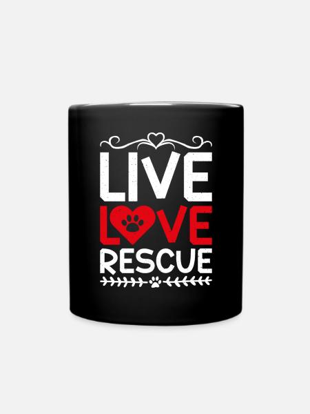 Cat Rescue Gifts - Tasse einfarbig - Schwarz