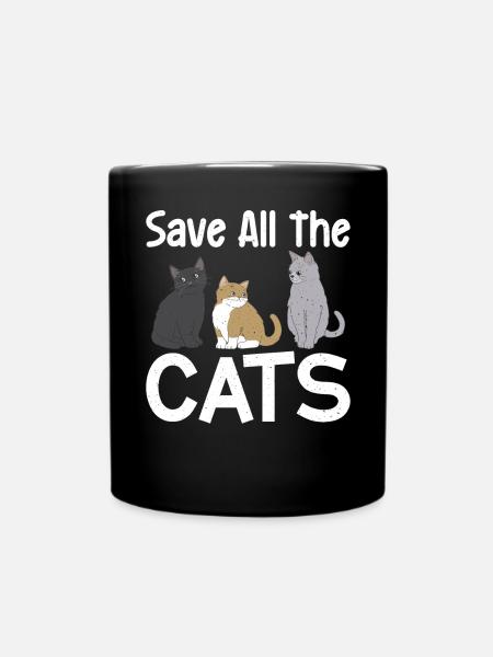 Cadeaux de sauvetage de chat - Mug uni - noir