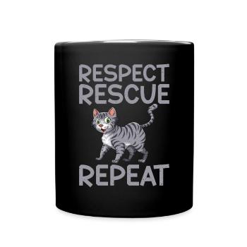 Cadeaux de sauvetage de chat - Mug uni - noir - Devant