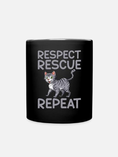 Cat Rescue Gifts - Tasse einfarbig - Schwarz