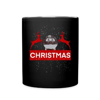 Noël avec des rennes - Mug uni - noir - Devant
