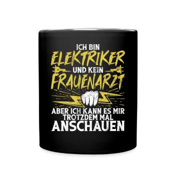 Electronics Technician Electrics Profession Volt Electrical Engineering - Full Colour Mug - black - Front