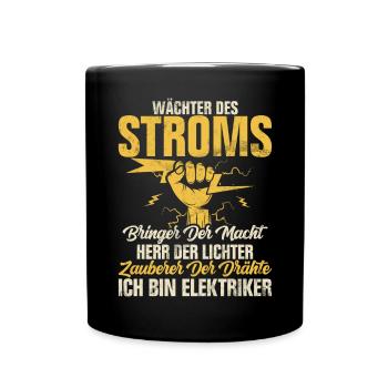 Electronics Technician Electrics Profession Volt Electrical Engineering - Full Colour Mug - black - Front