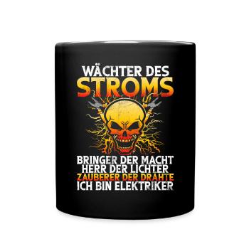 Electronics Technician Electrics Profession Volt Electrical Engineering - Full Colour Mug - black - Front