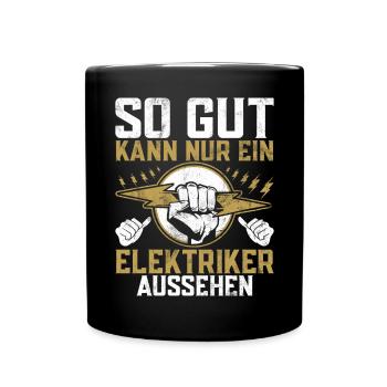 Electronics Technician Electrics Profession Volt Electrical Engineering - Full Colour Mug - black - Front