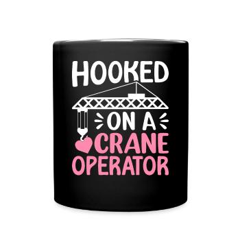 Accro à un grutier Drôle d’équipement lourd H - Mug uni - noir - Devant