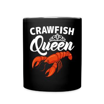 Reine de la langouste cuisinant des écrevisses fruits de mer - Mug uni - noir - Devant