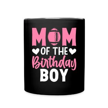 Mère d’anniversaire garçon joueur de football Mère - Mug uni - noir - Devant