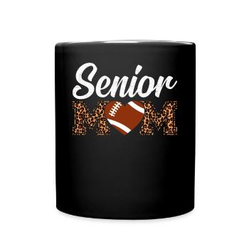 Senior Mom Graduation Graduation Diplômé Football - Mug uni - noir - Devant