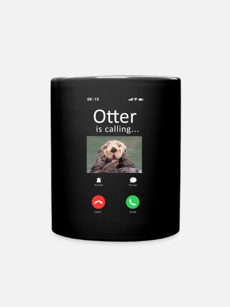 Otter Phone Display Otter Is - Tasse einfarbig - Schwarz