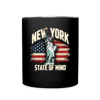 New York State of Mind Statue of Liberty Nyc - Full Colour Mug - black - Front