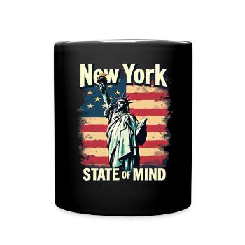 New York State of Mind Statue of Liberty Nyc - Full Colour Mug - black - Front