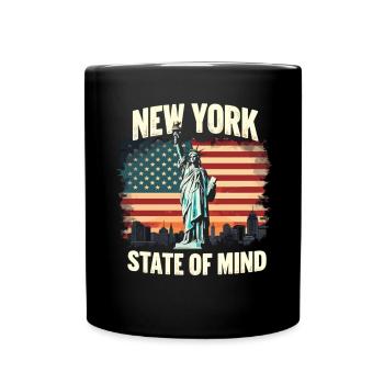 New York State of Mind Statue of Liberty Nyc - Full Colour Mug - black - Front