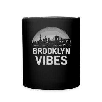 Brooklyn Vibes Bridge New York City New York - Full Colour Mug - black - Front