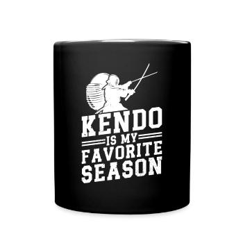 Kendo drôle - Le kendo est ma saison préférée - Mug uni - noir - Devant