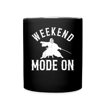 Kendo Weekend Mode On - Kendo Fighter - Tasse einfarbig - Schwarz - Vorne