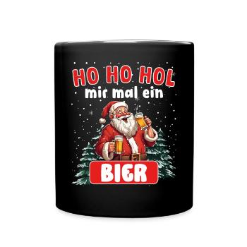 Ho Ho get me a beer funnier - Full Colour Mug - black - Front
