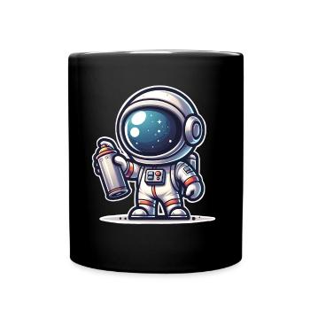 Graffiti Sprayer Astronaut - Full Colour Mug - black - Front