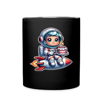 Astronaut Birthday - Full Colour Mug - black - Front