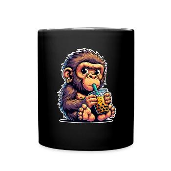 Neanderthal Bubble Tea - Full Colour Mug - black - Front