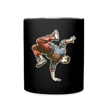 Breakdance - Tasse einfarbig - Schwarz - Vorne
