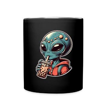 Thé à bulles extraterrestre - Mug uni - noir - Devant