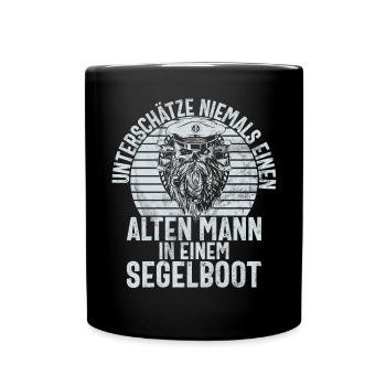 Capitaine à voile Dire bateau Voilier Capitaine - Mug uni - noir - Devant