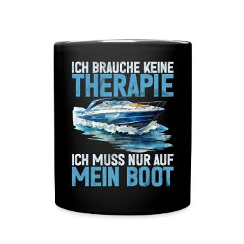 Capitaine à voile Dire bateau Voilier Capitaine - Mug uni - noir - Devant