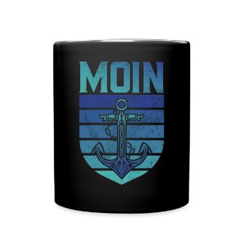 Capitaine à voile Dire bateau Voilier Capitaine - Mug uni - noir - Devant