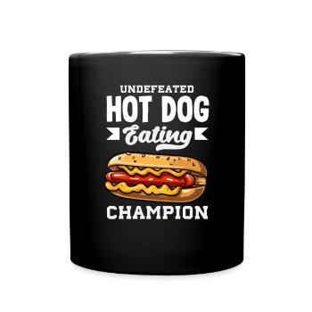 Champion invaincu de mangeur de hot-dogs - Mug uni - noir - Devant