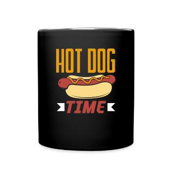 Hot Dog Time for Connoisseurs - Full Colour Mug - black - Front