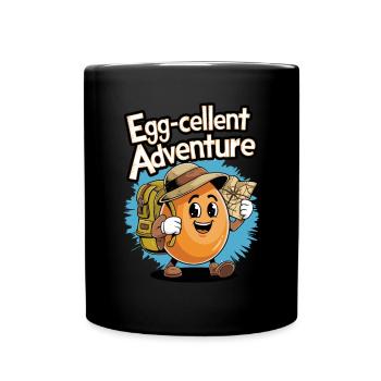 Lustiges Ei Wanderung Wandern Ausgezeichnet - Tasse einfarbig - Schwarz - Vorne