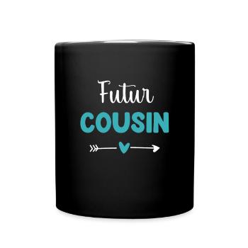 futur cousin coeur cadeau cousin - Mug uni - noir - Devant