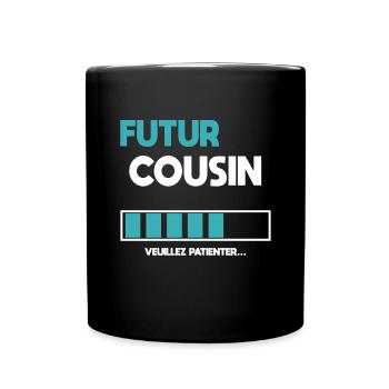 futur cousin cadeau cousin - Mug uni - noir - Devant