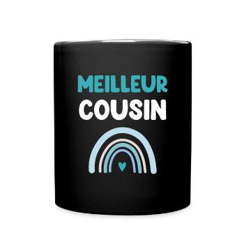 Beste Regenbogen Cousin Geschenk Cousin - Tasse einfarbig - Schwarz - Vorne