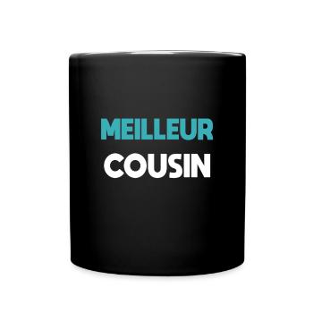 Bestes Cousin-Geschenk Cousine - Tasse einfarbig - Schwarz - Vorne