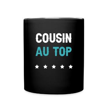 cousin au top futur cousin homme cadeau cousin - Mug uni - noir - Devant