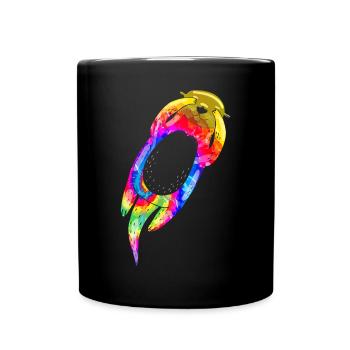 Otter Tie Dye - Full Colour Mug - black - Front