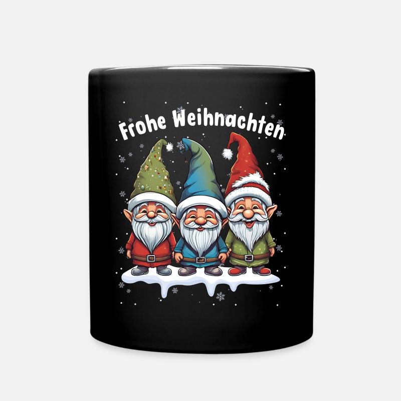 Joyeux Noël Trois Elfes Fröhlich - Mug uni - noir