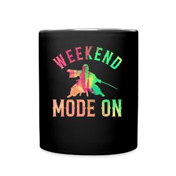 Kendo Weekend Mode On - Kendo Wrestling - Tasse einfarbig - Schwarz - Vorne