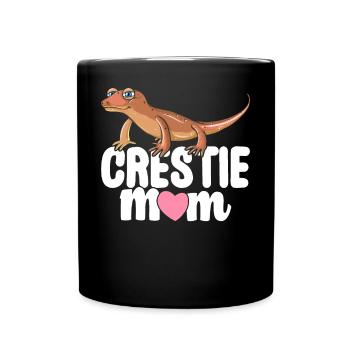 Crestie Mom Gecko à crête Lézard - Mug uni - noir - Devant