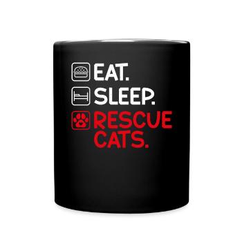 Cadeaux de sauvetage de chat - Mug uni - noir - Devant
