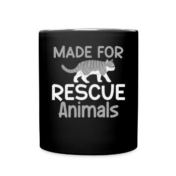 Cadeaux de sauvetage de chat - Mug uni - noir - Devant