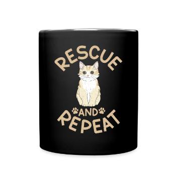 Cadeaux de sauvetage de chat - Mug uni - noir - Devant