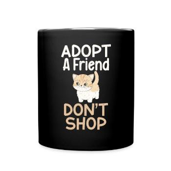Cadeaux de sauvetage de chat - Mug uni - noir - Devant