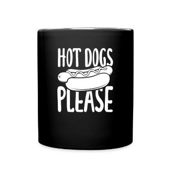 Hot-dogs s’il vous plaît pour les amateurs de barbecue - Mug uni - noir - Devant
