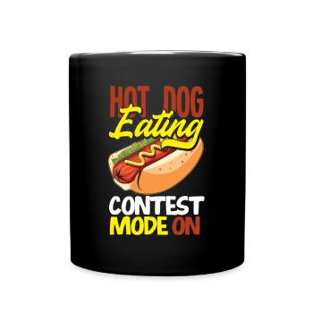 Hot Dog Eating Contest Mode On - Full Colour Mug - black - Front